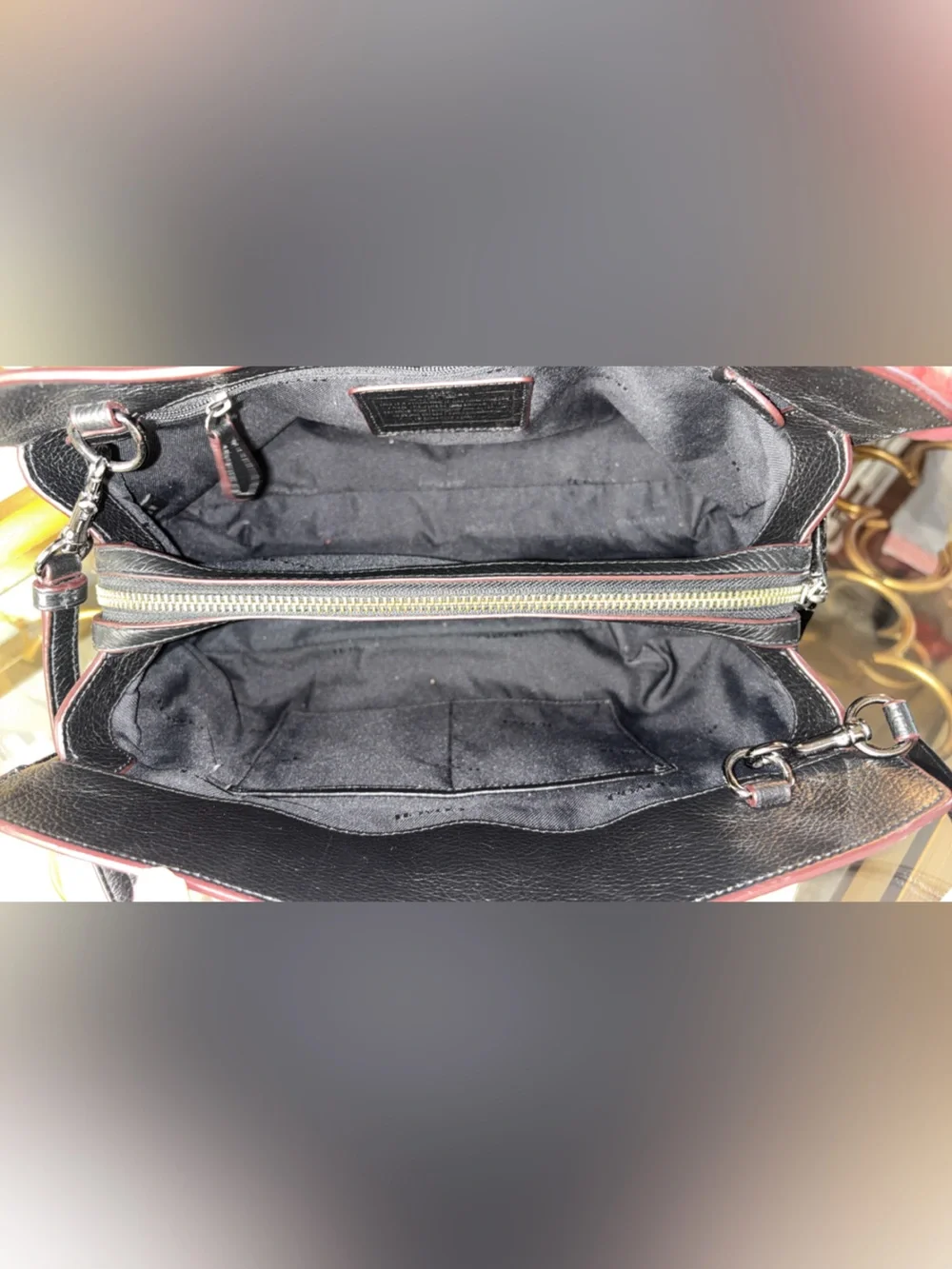 ***Current Carry***Coach Mercer Denim Patchwork Canyon Quilt Satchel